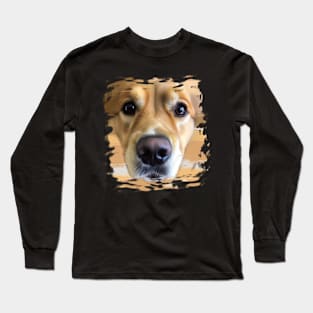 Golden Retriever Face Golden Retriever Dog Lover Long Sleeve T-Shirt